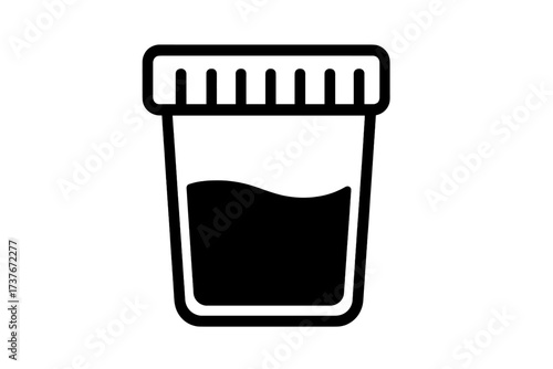 Healthcare laboratory specimen container with liquid for diagnostic analysis