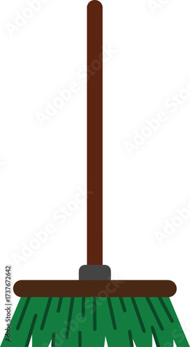 Wooden brush with natural bristles for cleaning and grooming tasks vector illustration 