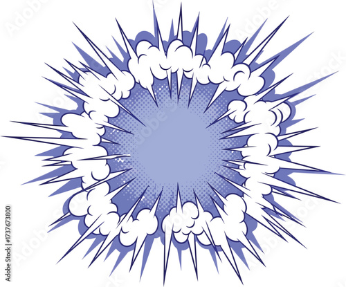 Cartoon explosion effect background comic book style design art
