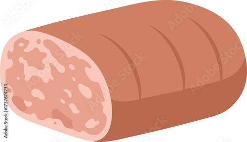 sausage isolated on white background