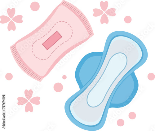 Feminine hygiene products sanitary pads menstrual period supplies