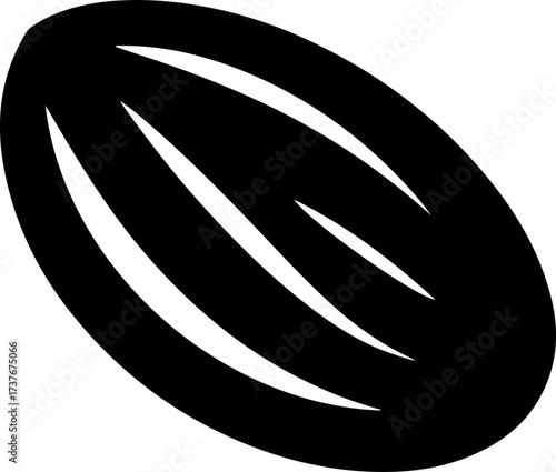 almond nut silhouette vector illustration