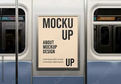 Subway Advertisement Poster Mockup