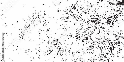 Abstract black and white grunge background texture with paint splatters, ink drops, and a dirty, artistic pattern design.