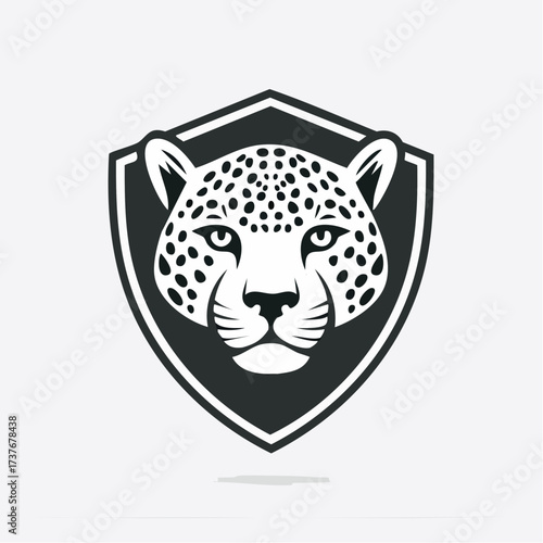 Leopard in different scenarios on white background vector illustration