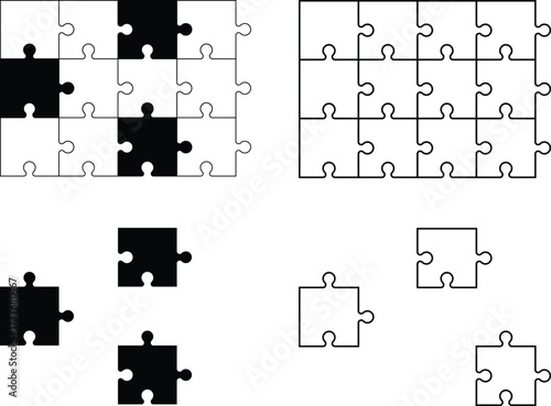 Abstract geometric composition with bold colors and clean lines