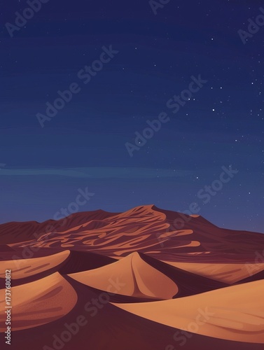 Serene desert landscape background