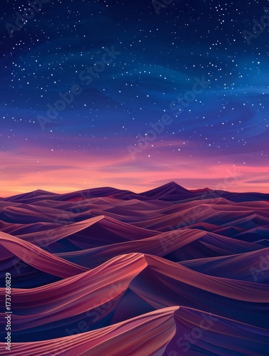 Serene desert landscape background