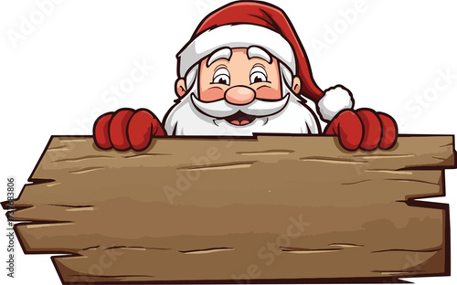 Santa Claus with sign