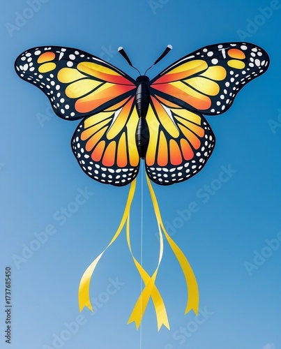 butterfly kite flying