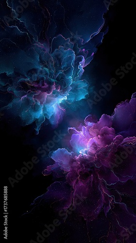 Colorful Nebulae In Space