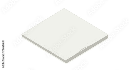 Stack of white paper napkins with subtle patterns on edges