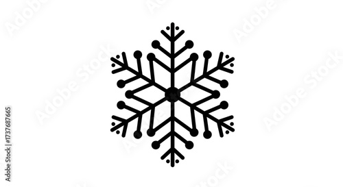 Simple black snowflake icon representing winter and cold weather.