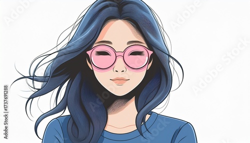 メガネの女性