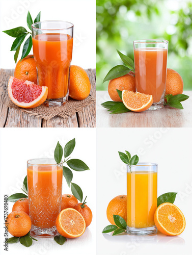 orange juice and fruits