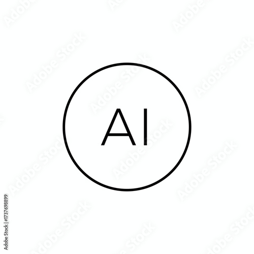 Free Download AI insignia in a minimalist black circle design   - GFXLoad