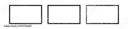 Set of grunge borders in rectangle form