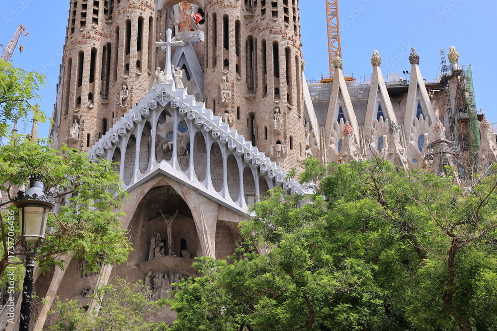 Obraz premium Blick in das Zentrum der Stadt Barcelona in Spanien 