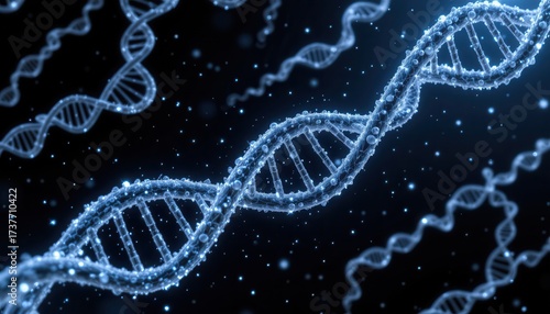 Interstellar Dna Double Helix Science Illustration