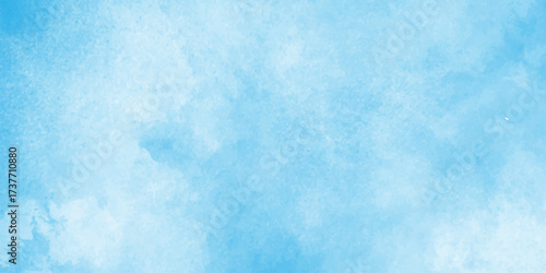 Blue watercolor vector background.ocean blue paper texture, smooth cloudy sky blue background,Light blue background with watercolor.Colorful gradient ink colors wet effect hand drawn canvas background