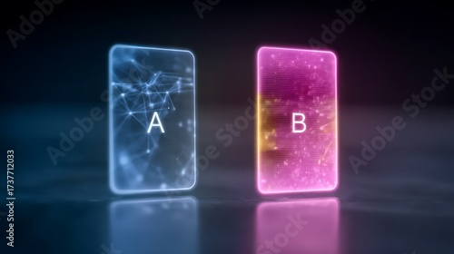 Glowing smartphones showcase modern digital technology illuminated mobile devices highlight cutting edge digital tech