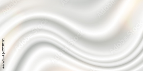 Luxury white curtain background, vector illustration