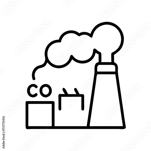 Carbon capture device with smoke emission from industrial chimney  