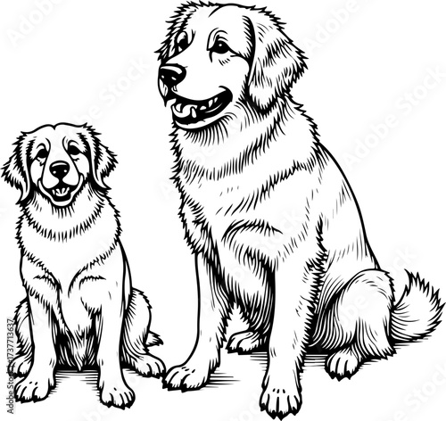 Border Collie Dog Silhouette Vector Set