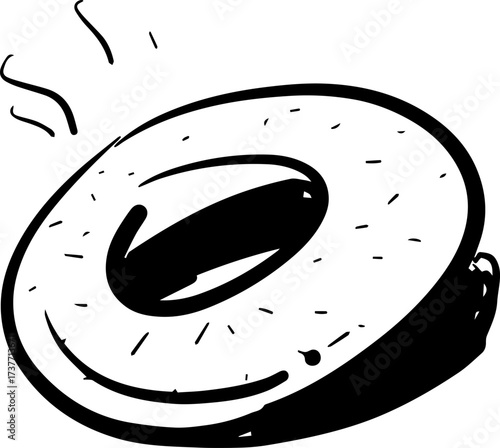 donut sweet lineart vector
