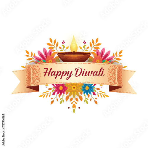 Happy Diwali Typography with Luxury Golden Glitter Calligraphy and Festival of Lights Glow Vector HAPPY DIWALI 2025