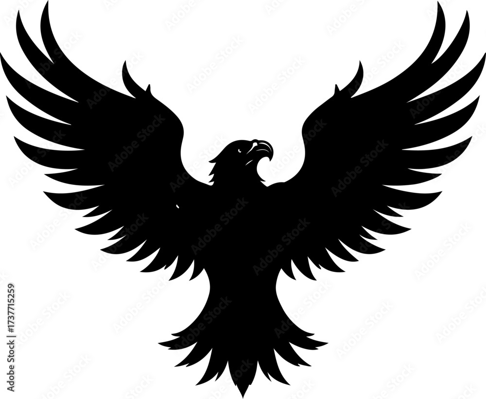 Obraz premium Mighty Avian Warrior: Muscled Eagle Mascot