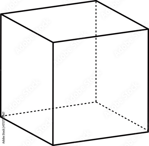 高さ　立方体　ベクターイラスト素材