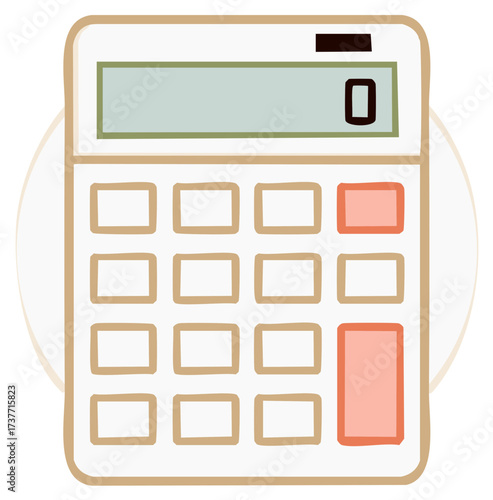 Calculator with Zero in the Display for Math Calculations