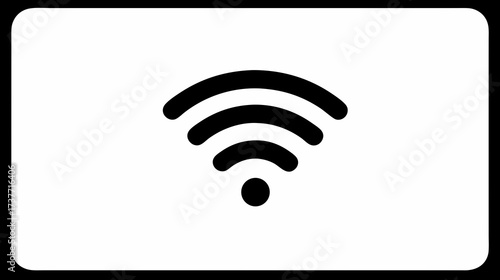 Wireless Wi-Fi signal icon on a white background, representing internet connectivity, global network, and digital communication.