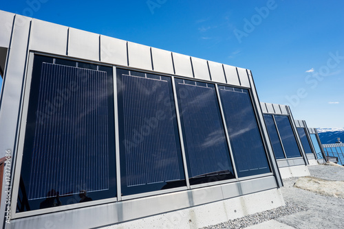 Wallpaper Mural Photovoltaic solar panel in norwegian mountains nature Torontodigital.ca