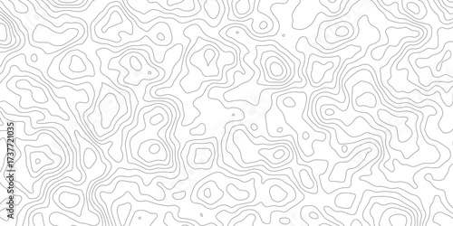 Abstract Vector Topographic Map Background with Wavy Contour Lines, Geometric Terrain Relief, and Mountain Grid Pattern for Geography, Navigation, and Travel Design Concept.