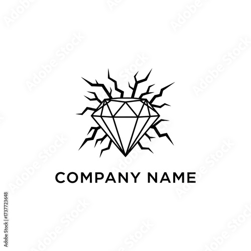 Diamond with Cracks - A Symbol of Resilience and Strength.
