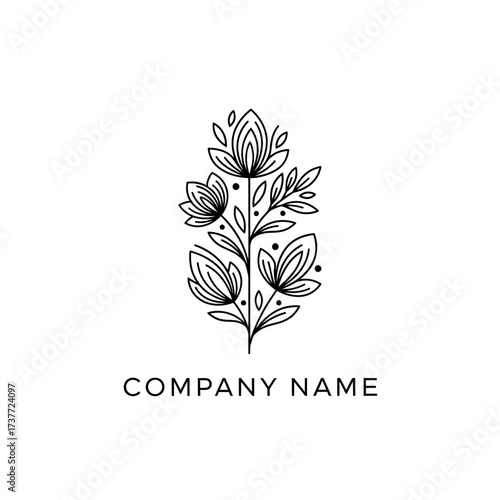 Elegant Floral Design - A Delicate Botanical Illustration for Branding and Creative Projects.