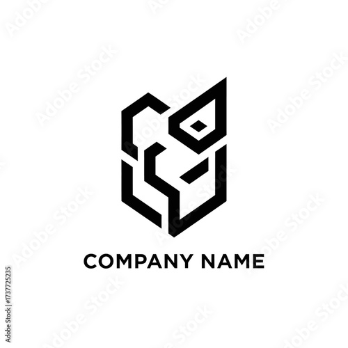 Geometric Wolf Logo Design with Sharp Lines and Modern Aesthetic.