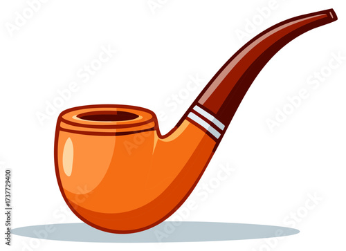 Classic smoking pipe illustration tobacco accessory elegant design vintage style