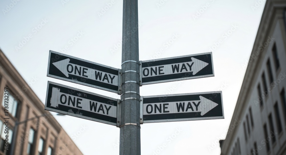 Obraz premium Four signs saying 