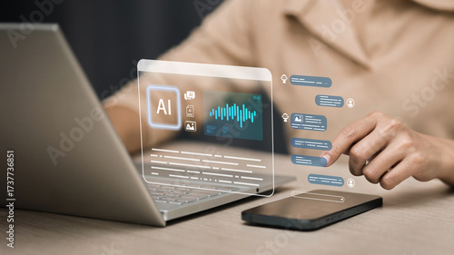 Foto Generative AI Chat Workspace with Multi-Device Assistant