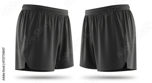 Black Running Shorts Mockup