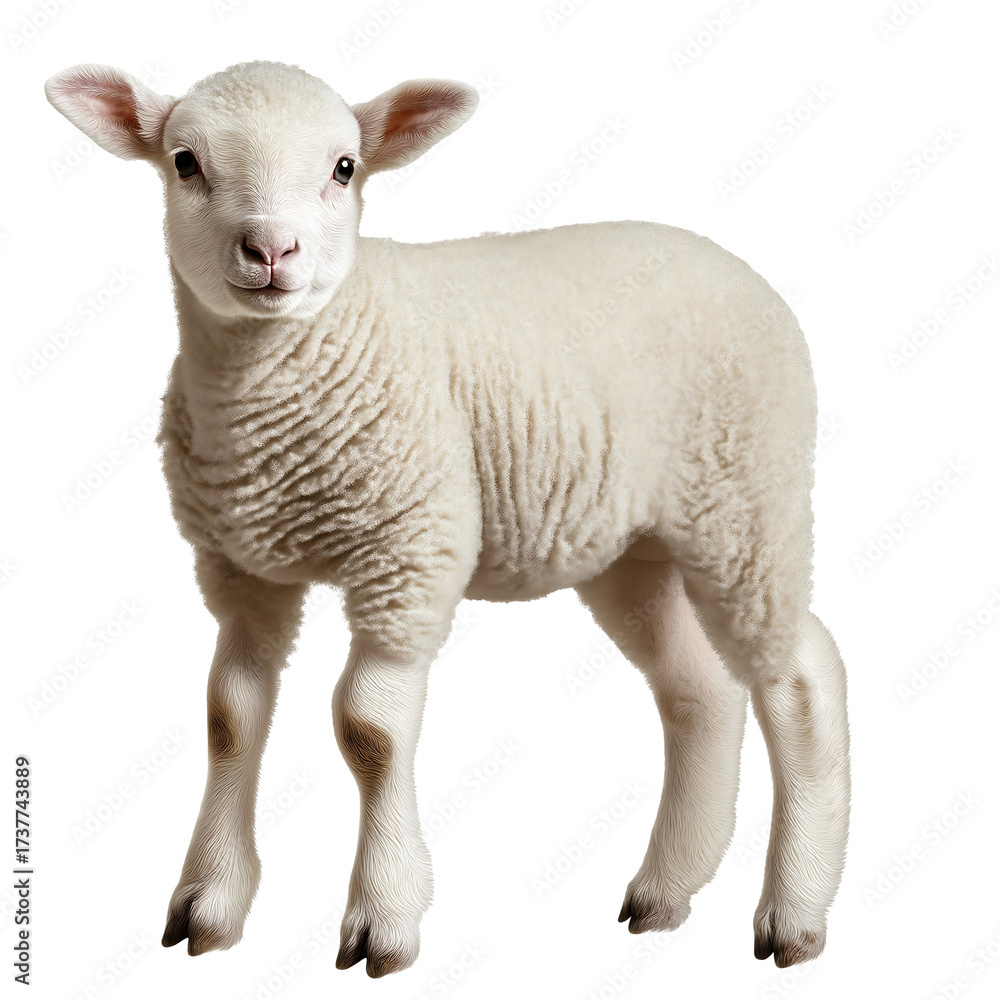 Fototapeta premium Lamb watercolor Clipart PNG