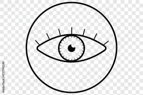 retina scan eye icons. eye icon set. vision icon, see view icons eyesight symbol. Eyeball Icon, human eye icon silhouette on white background, eye symbol, vision icons. Eyes open icons in flat style