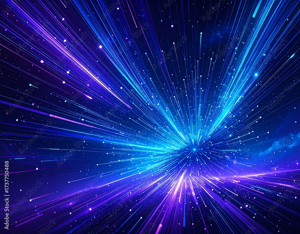 Fototapeta premium Abstract vibrant cosmic explosion