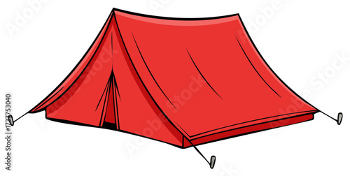 Bright Red A Frame Tent For Camping and Outdoor Adventures