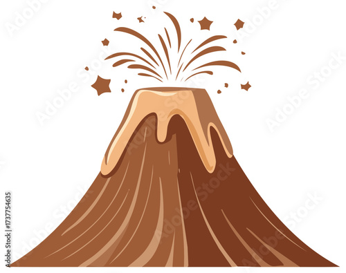 Chocolate Volcano Erupting Sweetness, Dessert Adventure, Cocoa Mountain