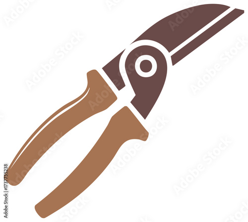 Gardening Pruners Illustration of Clippers Used for Pruning Plants and Shrubs