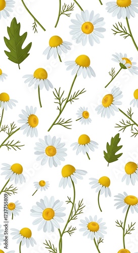 Daisy Delight - A Cheerful Floral Pattern for Spring and Summer.